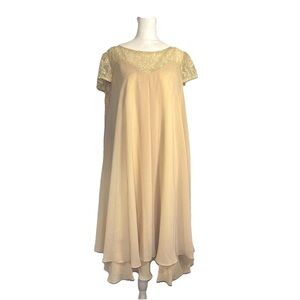 JJ’s House Wedding And Special Occasions Dress Champagne Color Size 16